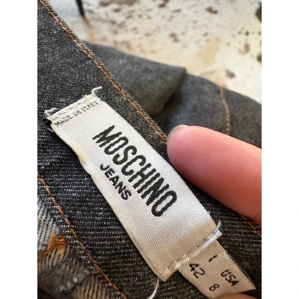 MOSCHINO Denim Y2K Midi‎ Jean Skirt Size 8